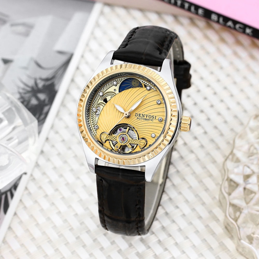 Luxury Double Hollow Flywheel Automatic Mechanical Watch 6