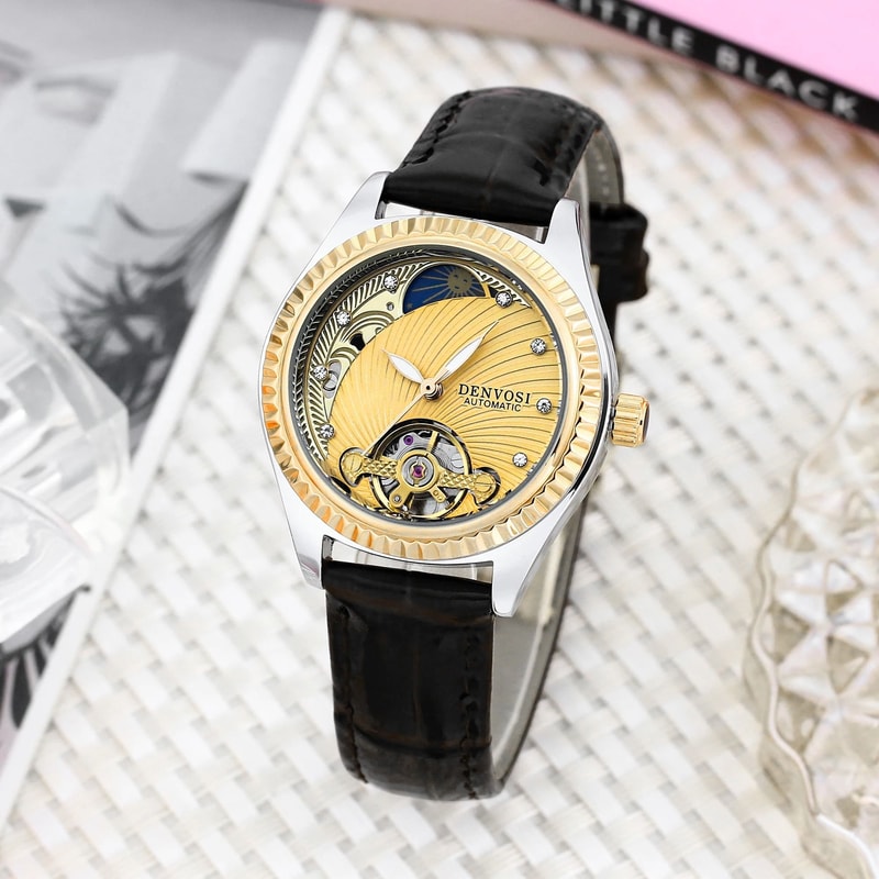 Luxury Double Hollow Flywheel Automatic Mechanical Watch 6