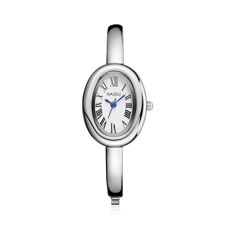 Roman Numeral Oval Bracelet Watch Fashionable Luxury Waterproof Quartz Timepiece For Women 10