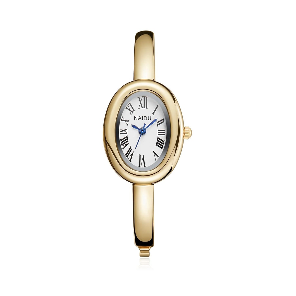 Roman Numeral Oval Bracelet Watch Fashionable Luxury Waterproof Quartz Timepiece For Women 7