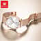 Elegant Rose Gold Bracelet Watch Luxury Waterproof Quartz Timepiece For Women 2