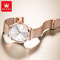 Elegant Rose Gold Bracelet Watch Luxury Waterproof Quartz Timepiece For Women 2