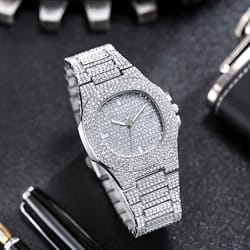 hip-hop ice out full diamond square watch