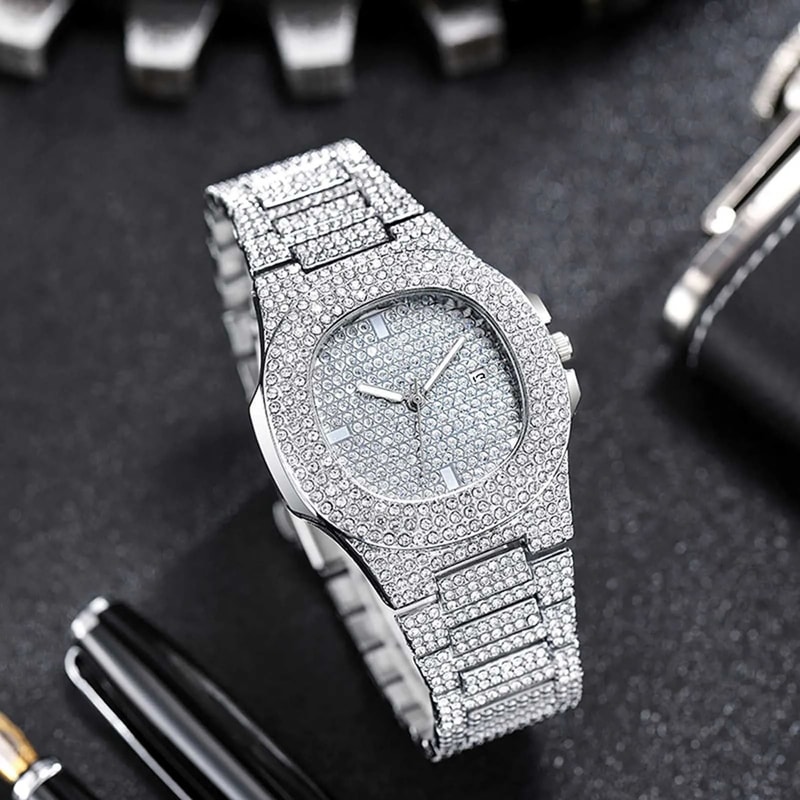 HipHop Ice Out Full Diamond Square Watch 0