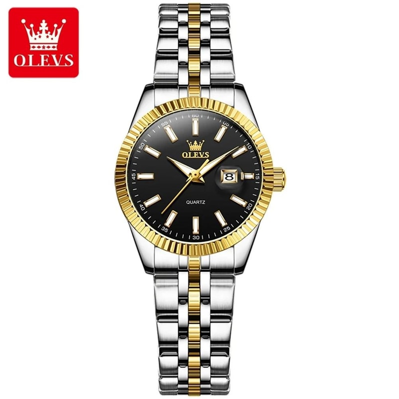 Stainless Steel Executive Watch Waterproof Luxury Quartz Timepiece With Auto Date For Women 6