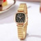 Square Bamboo Strap Watch Fashionable Minimalist Small Plate Quartz Timepiece For Women 7