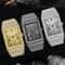 Luxury IcedOut Rectangular Executive Watch HipHop Diamond Date Quartz Timepiece In Lustrous Gold 5