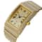 Luxury IcedOut Rectangular Executive Watch HipHop Diamond Date Quartz Timepiece In Lustrous Gold 6