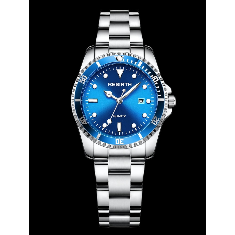 Stainless Steel Executive Watch Classic Business Date Quartz Timepiece For Women 8