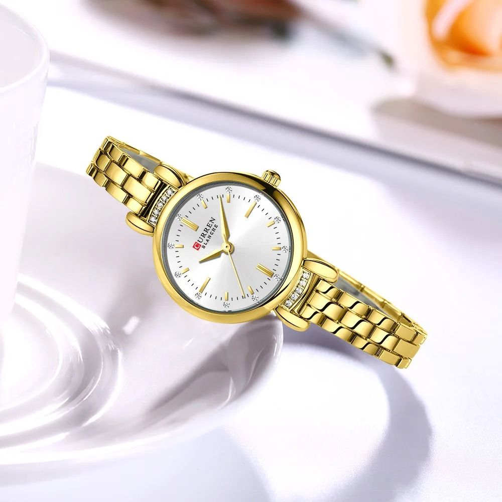 Elegant FloralEngraved Bracelet Watch Luxury Fashion Dress Wristwatch For Sophisticated Women 2