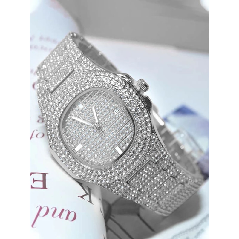 Luxury IcedOut HipHop Watch Exquisite DiamondEncrusted Fashion Timepiece For Men And Women 3