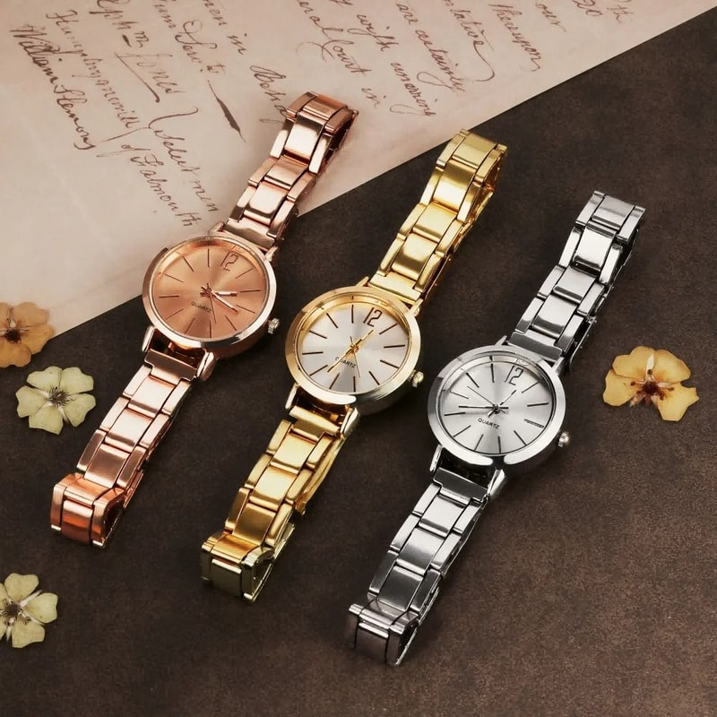 Luxury HollowStrap Gold Bracelet Watch Lightweight Minimalist Quartz Wristwatch For Students Ladi 2