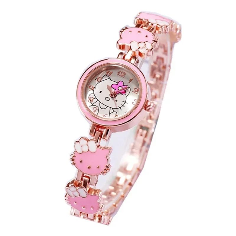 Hello Kitty Sweet Bow Watch HighQuality Fashion Quartz Timepiece For Students Best Friends 4