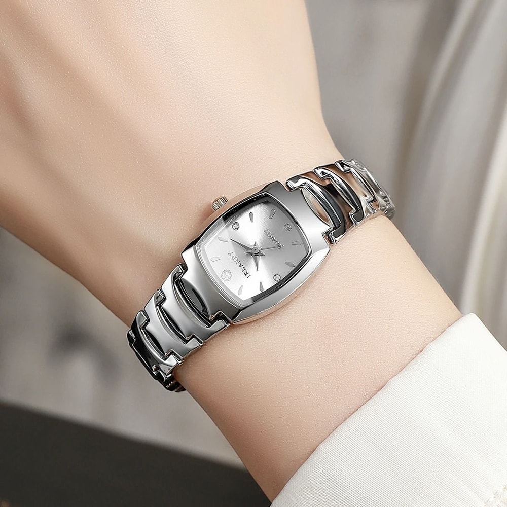 Square Analog Watch Fashionable Minimalist Quartz Timepiece For Ladies 2