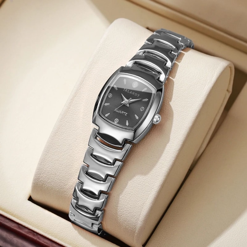 Square Analog Watch Fashionable Minimalist Quartz Timepiece For Ladies 6