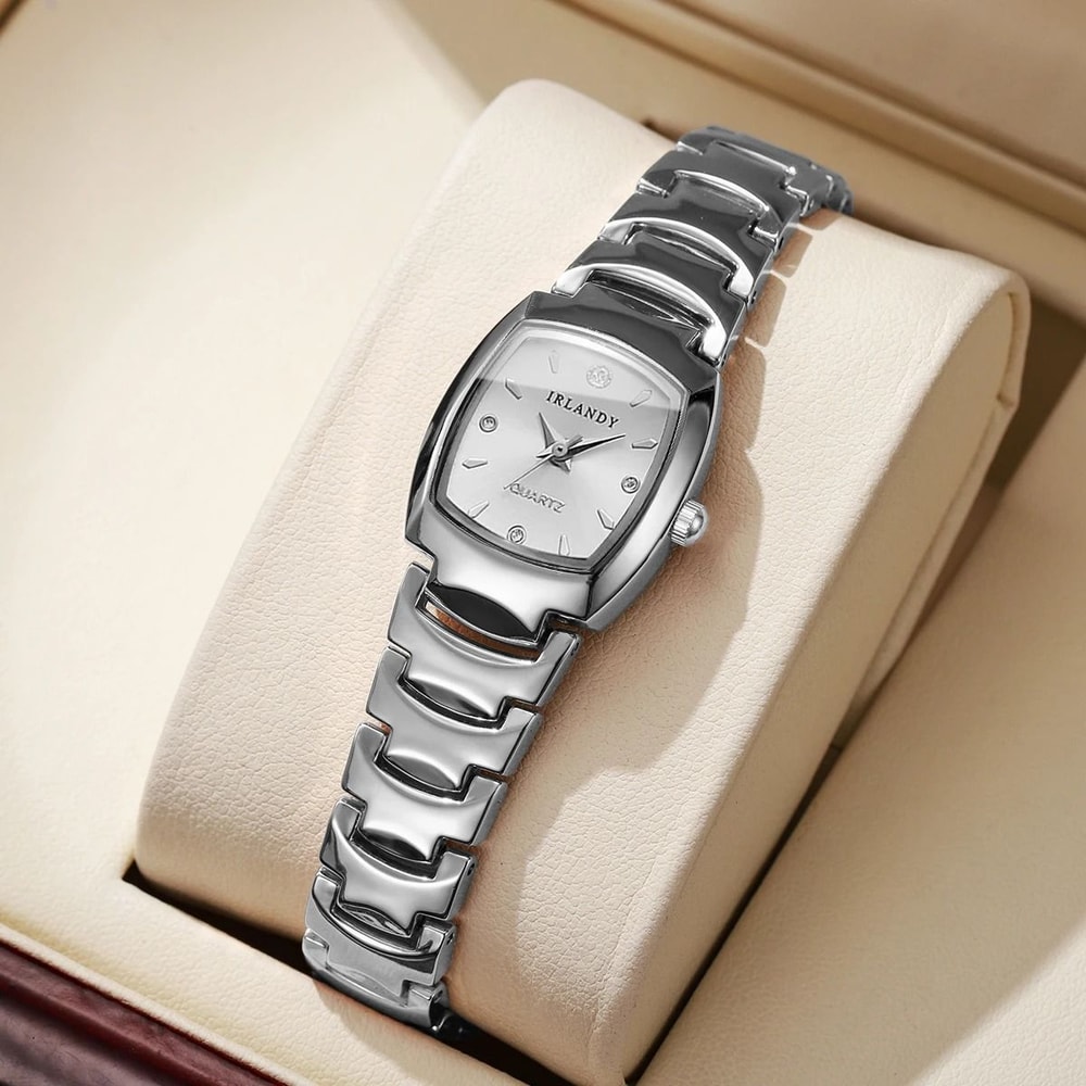 Square Analog Watch Fashionable Minimalist Quartz Timepiece For Ladies 9