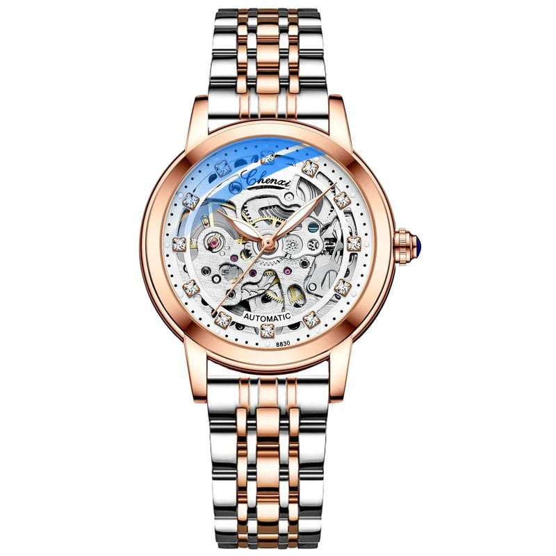 Luxury Skeleton Tourbillon Automatic Mechanical Watch Premium Stainless Steel Waterproof Timepiece 6