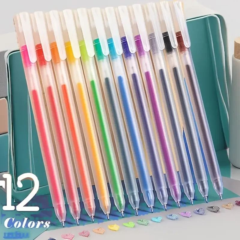 12Color Creative Gel Pen Set UltraSmooth Writing Vibrant Ink For Study Journaling And Art 1