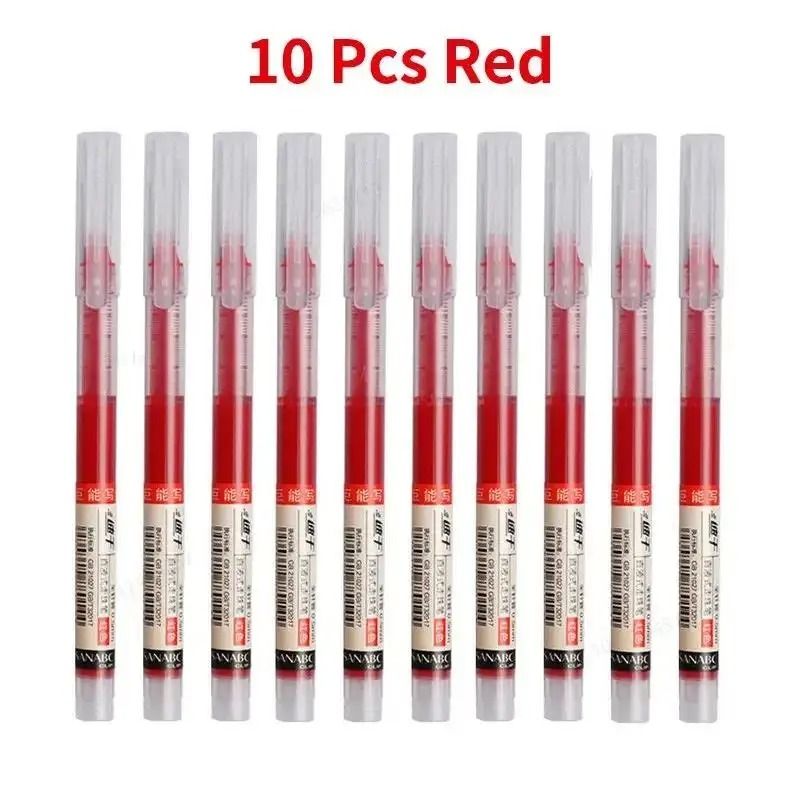 10Piece Straight Liquid NeedleTip Gel Pen Set 05mm HighPerformance Precision Writing Tools For Sch 9