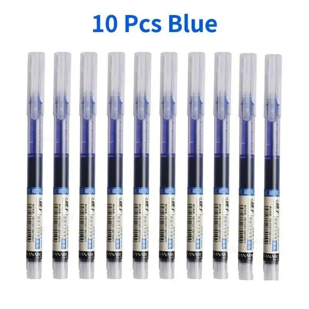 10Piece Straight Liquid NeedleTip Gel Pen Set 05mm HighPerformance Precision Writing Tools For Sch 8