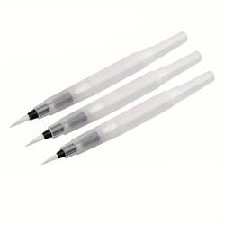 3-piece portable refillable water brush set – fine tip for watercolor lettering, calligraphy, and travel art