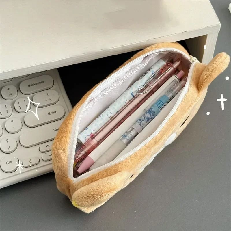 Kawaii Rilakkuma Plush Pencil Case Cute Cartoon Bear Organizer INSHot Aesthetic Pen Bag For Schoo 2