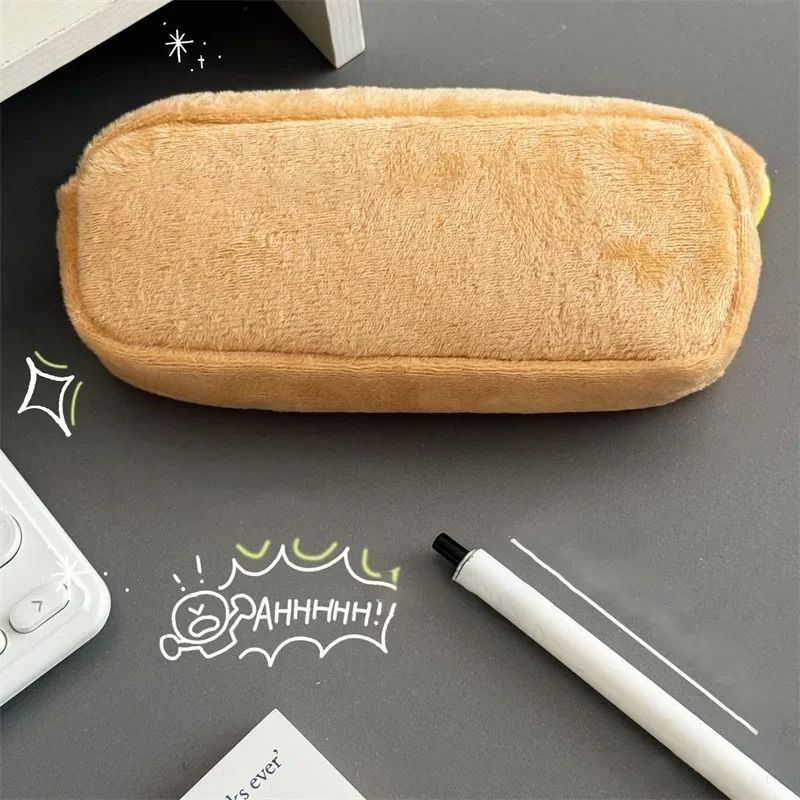 Kawaii Rilakkuma Plush Pencil Case Cute Cartoon Bear Organizer INSHot Aesthetic Pen Bag For Schoo 3