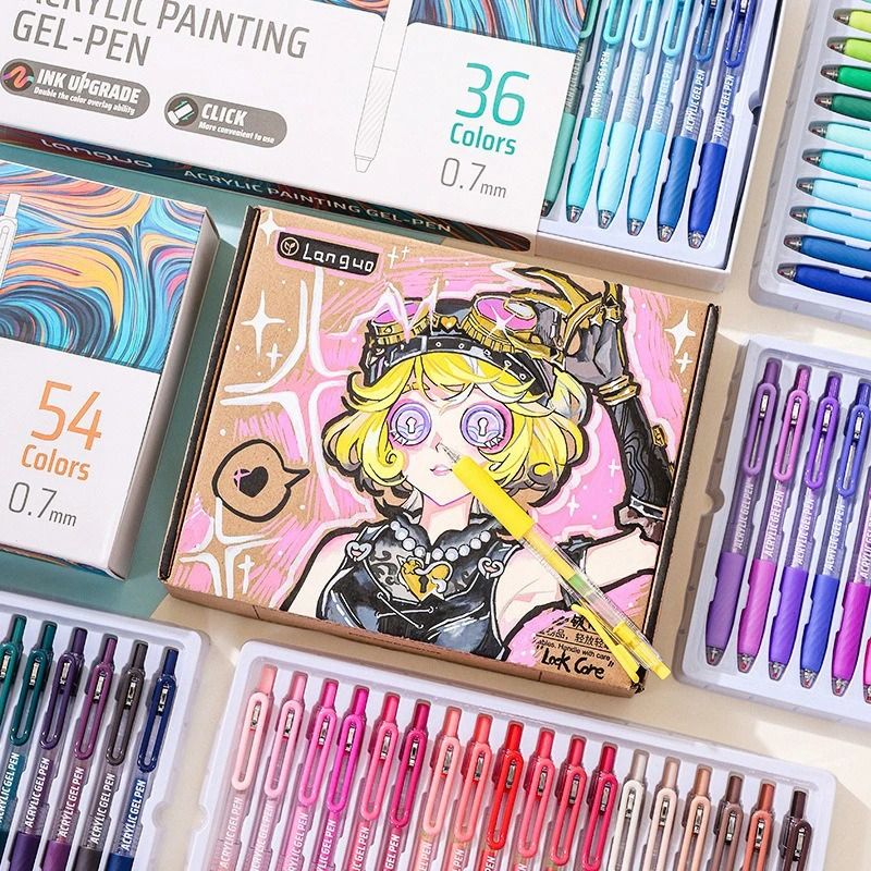 Acrylic Painting Gel Pen Set Retractable 07 Mm Tip For Handbook Art Graffiti And Student Design 1