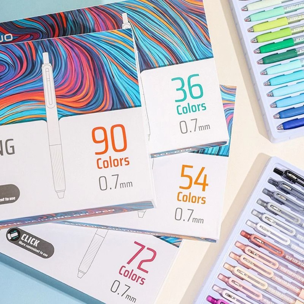 Acrylic Painting Gel Pen Set Retractable 07 Mm Tip For Handbook Art Graffiti And Student Design 4