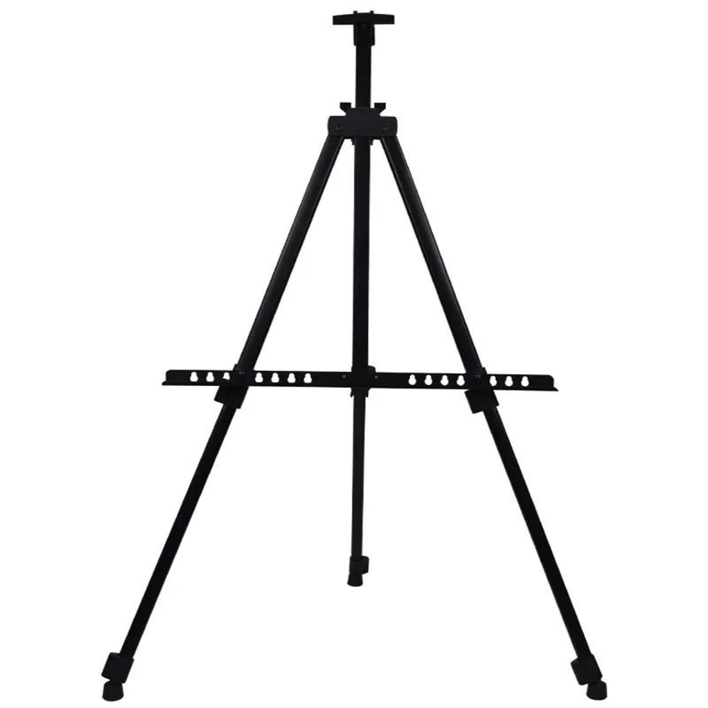 Aluminum Alloy Sketch Easel HeavyDuty Adjustable Tripod Stand With Horizontal Support Travel Bag 3
