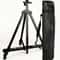 Aluminum Alloy Sketch Easel HeavyDuty Adjustable Tripod Stand With Horizontal Support Travel Bag 6