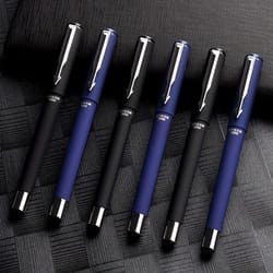 3-piece executive frosted ballpoint pen set – 0.7mm titanium steel tip & ultra-smooth neutral ink for high-performance w