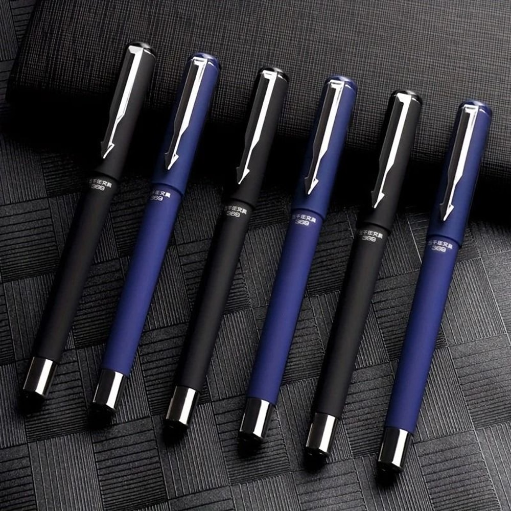 3Piece Executive Frosted Ballpoint Pen Set 07mm Titanium Steel Tip UltraSmooth Neutral Ink For Hi 1