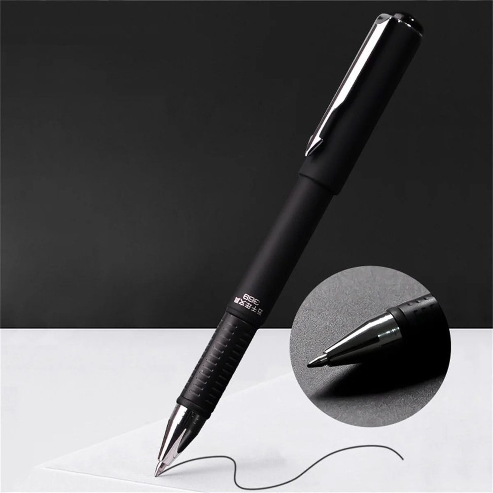 3Piece Executive Frosted Ballpoint Pen Set 07mm Titanium Steel Tip UltraSmooth Neutral Ink For Hi 2