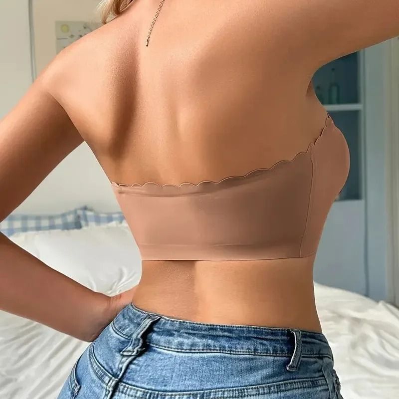 Front Button Seamless Gathering Bra 4