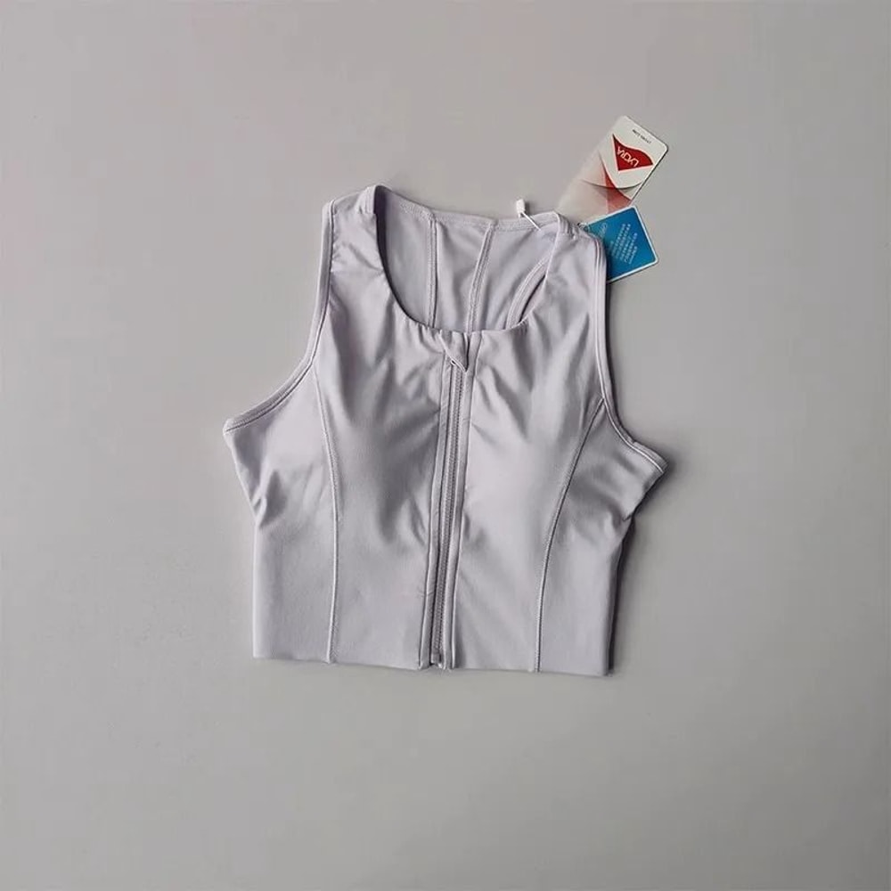 Front Zipper High Impact Sports Bra 6