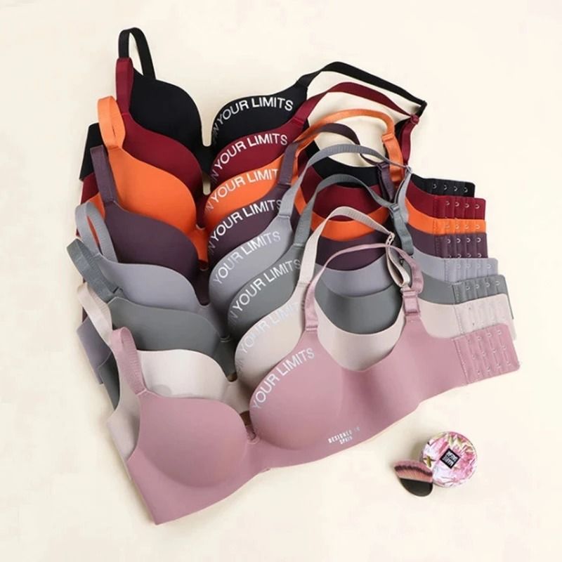 Alphabet Print Seamless Bralette 1