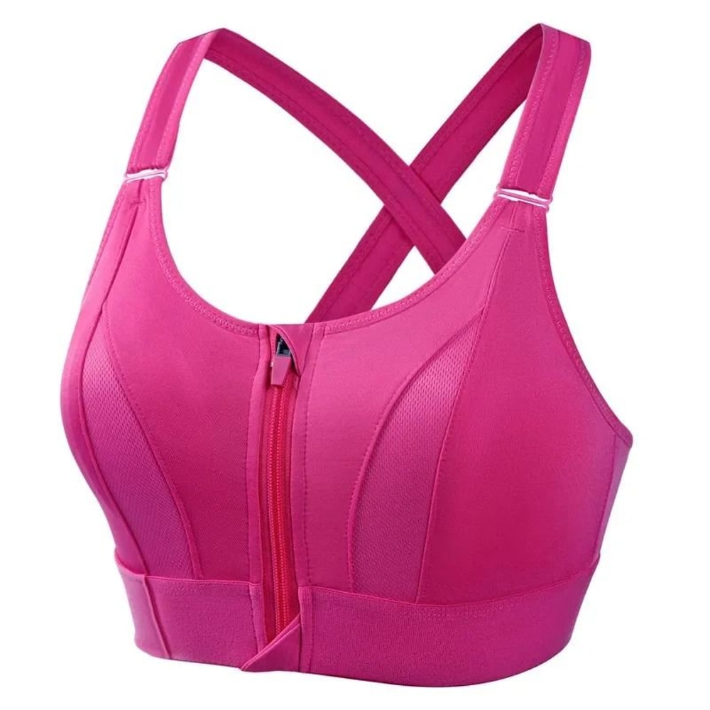 Adjustable FrontZipper Shockproof Sports Bra 9