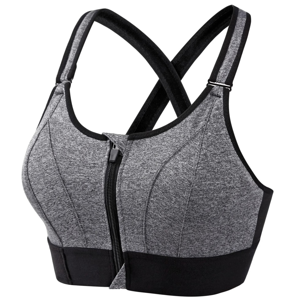 Adjustable FrontZipper Shockproof Sports Bra 11