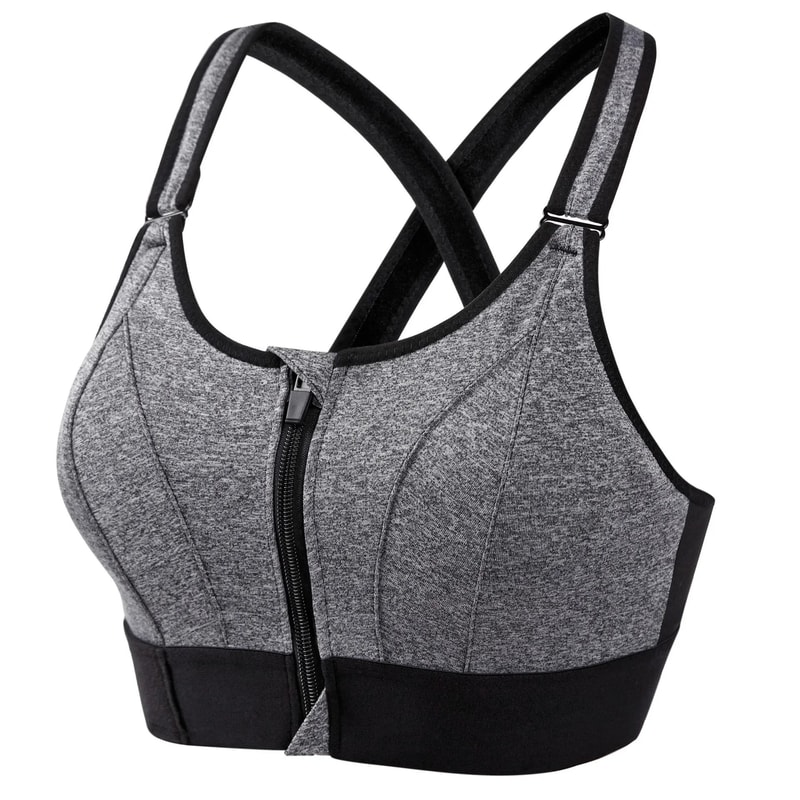 Adjustable FrontZipper Shockproof Sports Bra 11