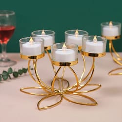 retro iron candlestick holder