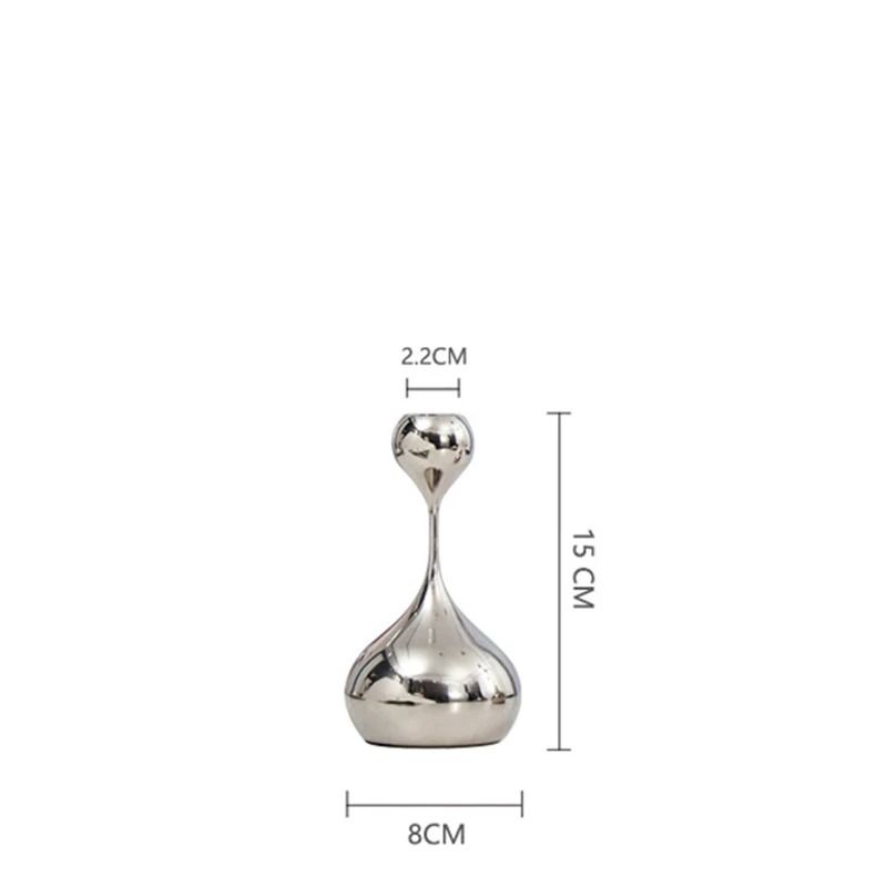 Silver Teardrop Candlestick Holder 7