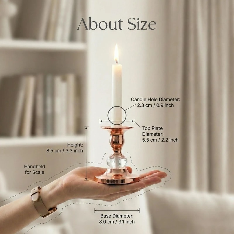 Vintage Brass Crystal Taper Holders 5