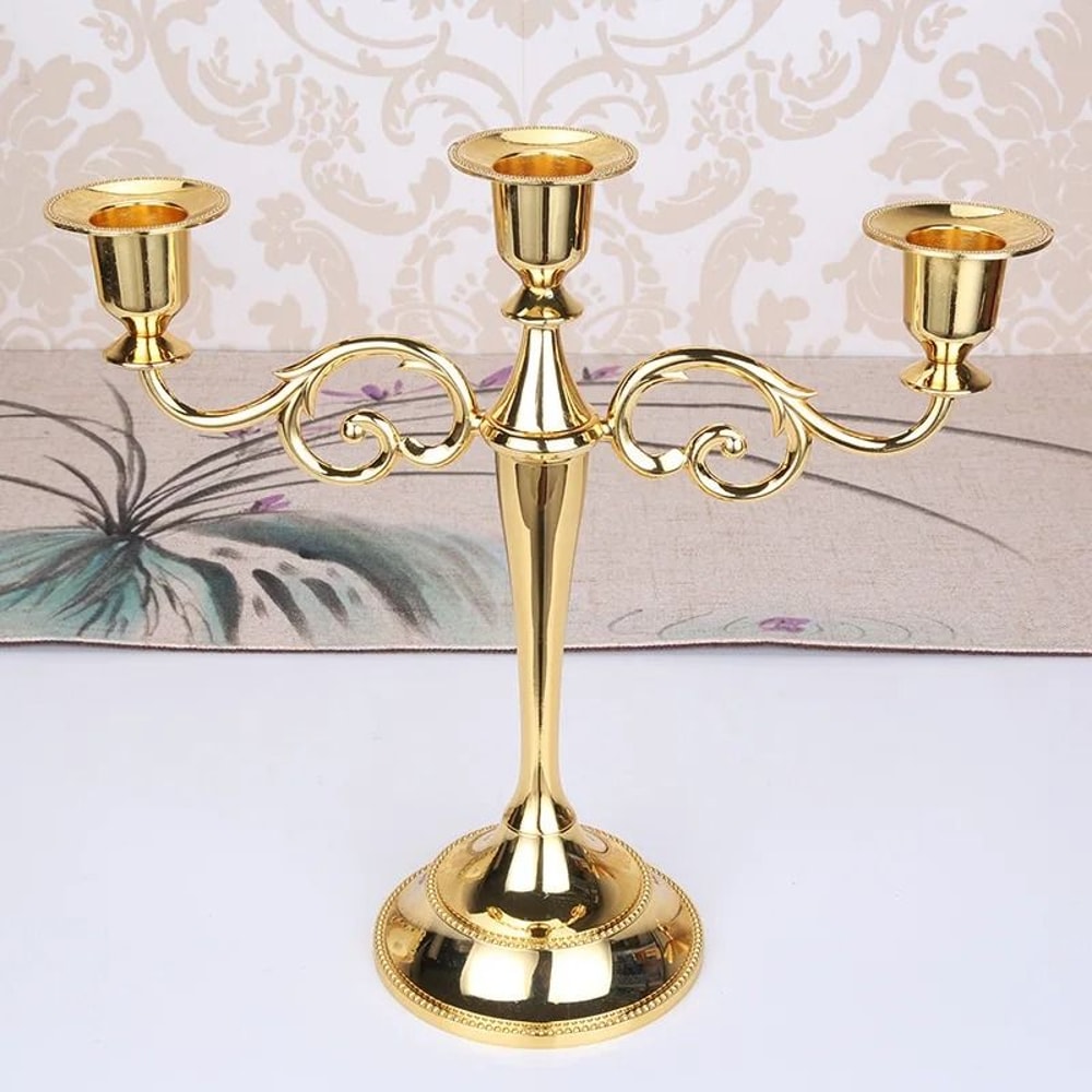 Retro 3Arm Metal Candelabra 3