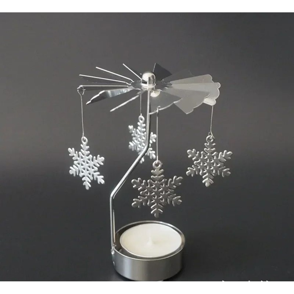 Spinning Rotary Metal Carousel Candle Holder 11