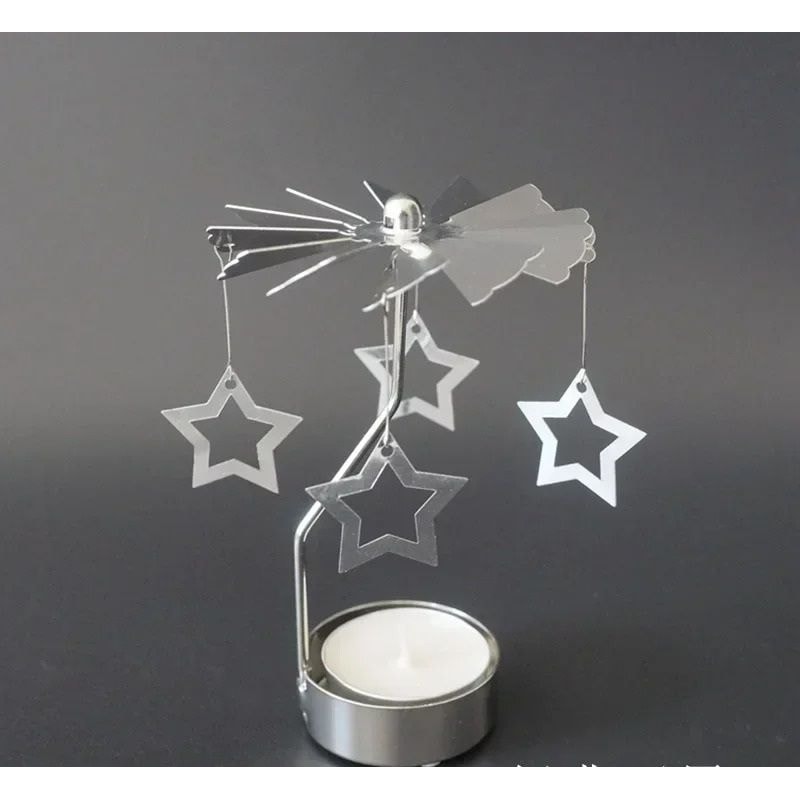 Spinning Rotary Metal Carousel Candle Holder 12