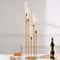 5Arm Gold Tall Floor Candelabra With Acrylic Shades 5