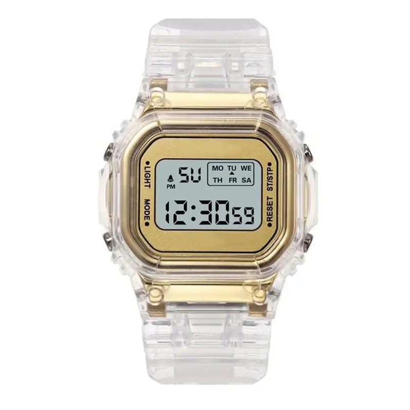 Luxury Rose Gold Silicone Digital Watch 3
