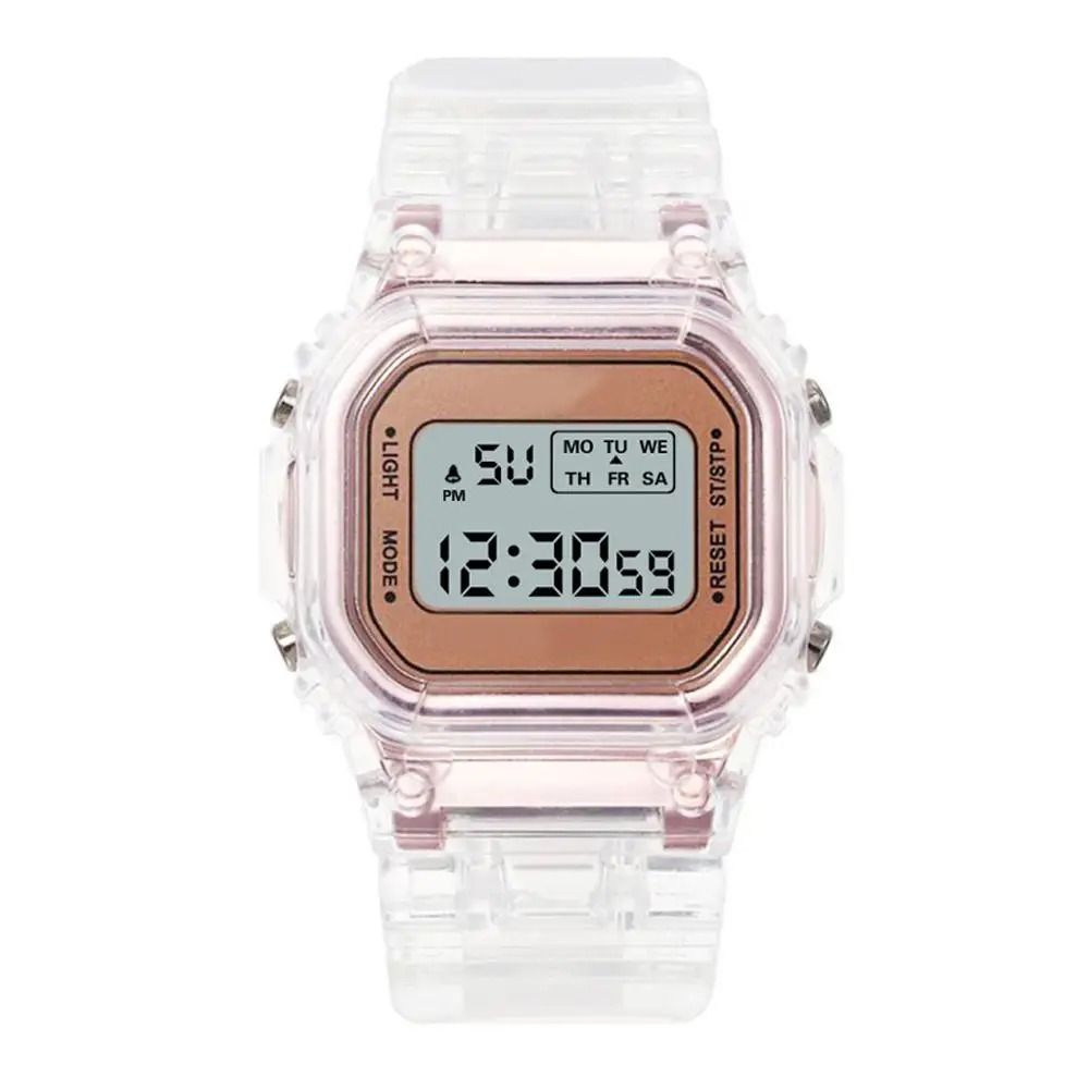 Luxury Rose Gold Silicone Digital Watch 5
