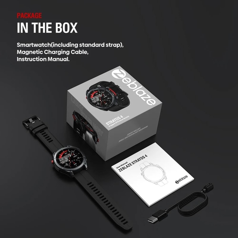 Rugged Outdoor GPS Smartwatch 4